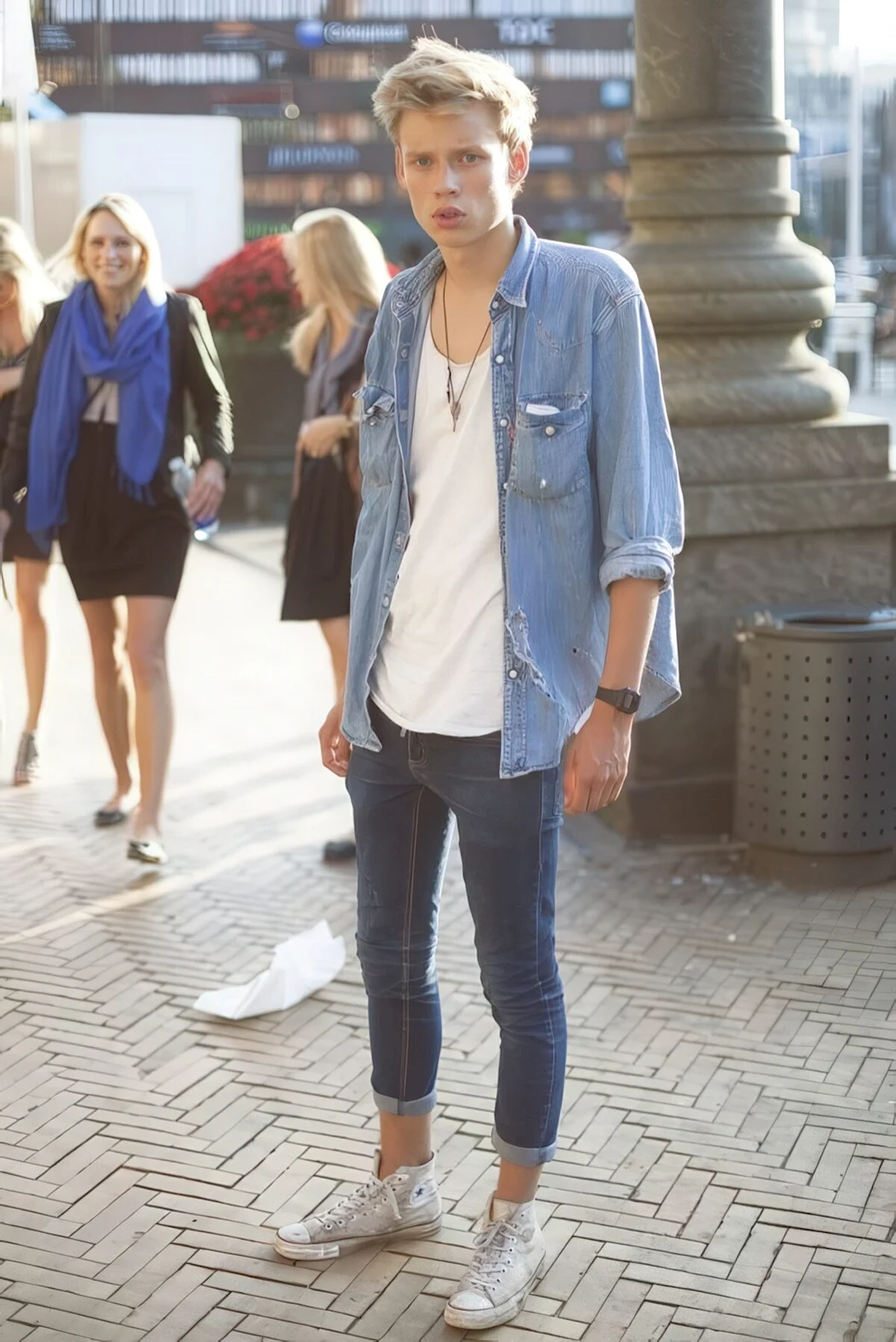 White Converse outfit man
