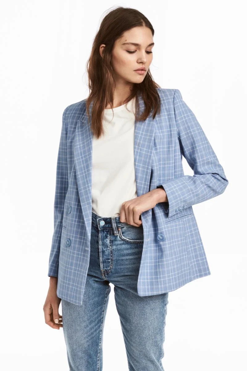 Zara блейзер голубой