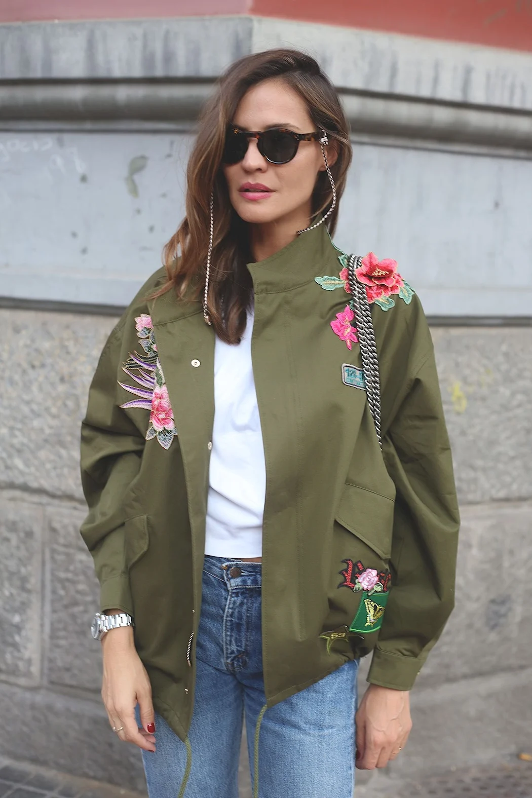Zara джинсовка хаки