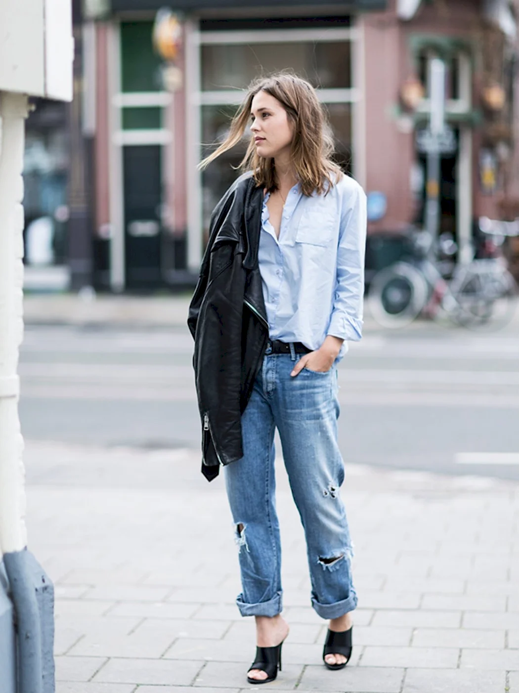 Zara мюли деним