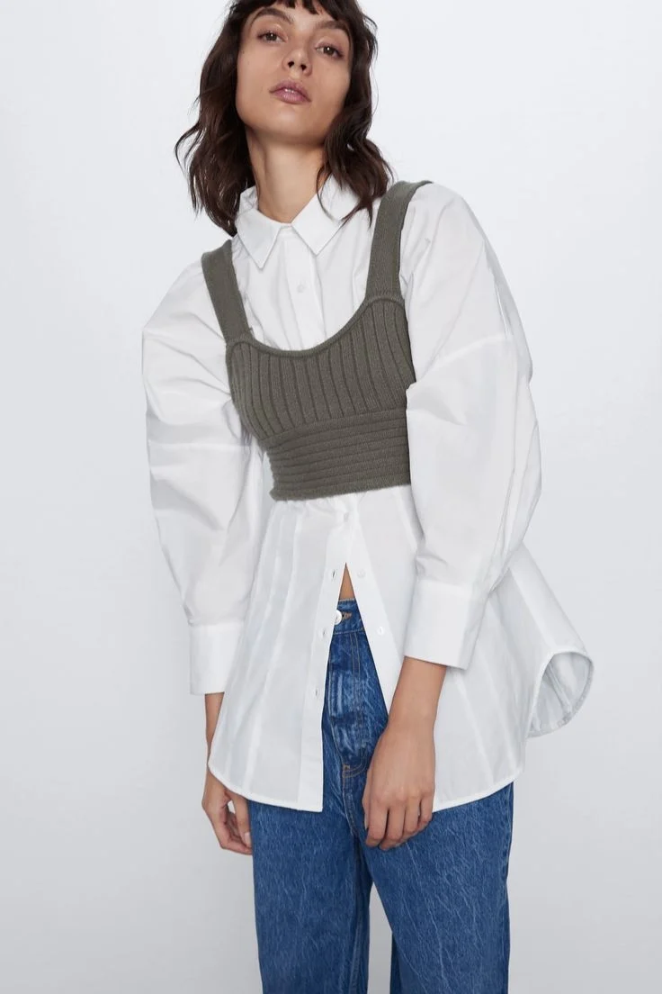 Жилет трикотажный женский 2020 Zara
