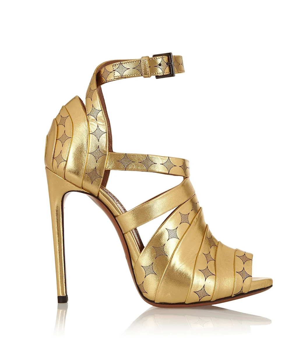 Золотые сапоги Jimmy Choo